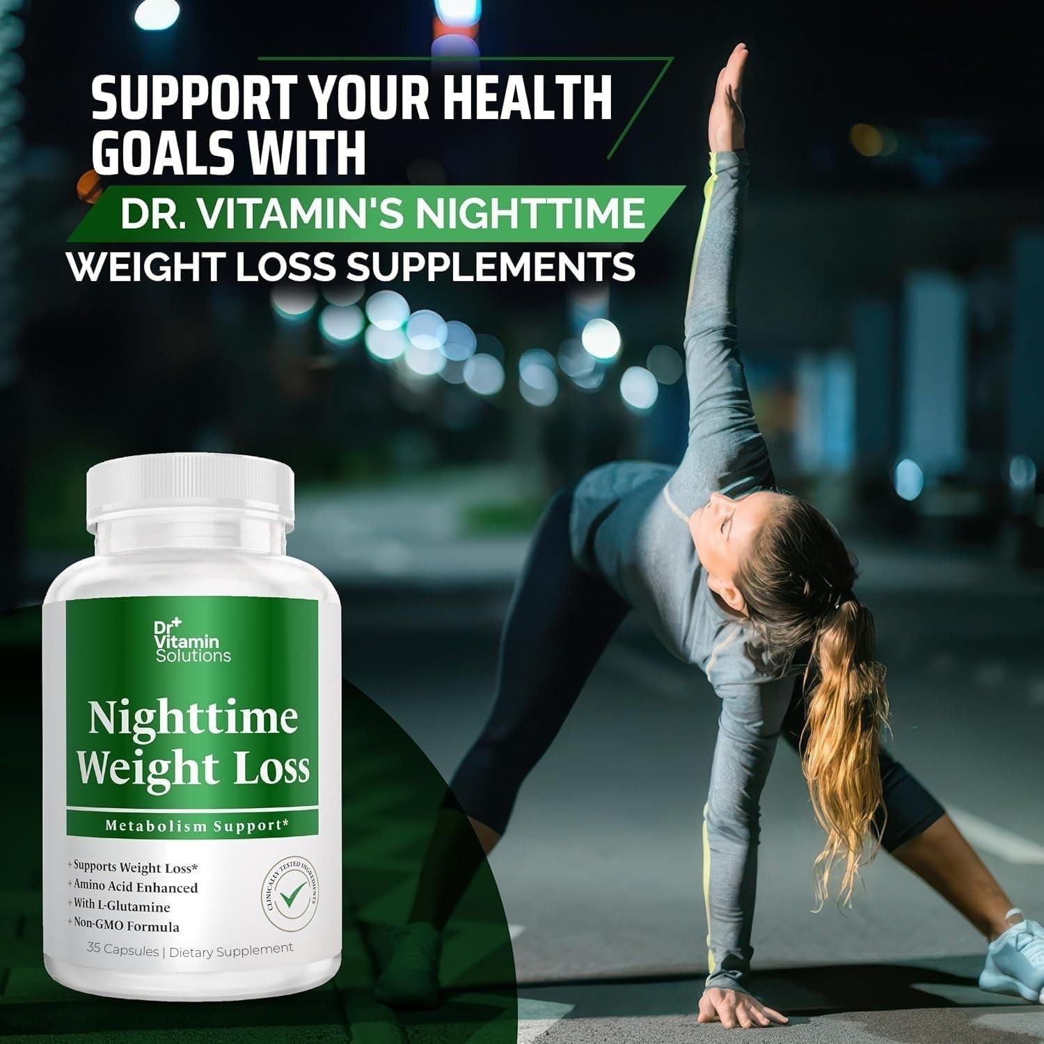 DR VITAMIN SOLUTIONS Nighttime Fat Burner Supplements - Appetite Suppressants for Weight Loss - Night-Time Fat Burner for Women  Men - Metabolism Booster Weight Loss Pills - 35 Capsules