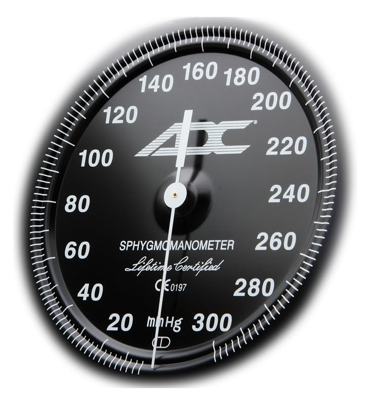 ADC Diagnostix 778 Pocket Aneroid Sphygmomanometer with Adcuff Nylon Blood Pressure Cuff, Adult, and Carrying Case, Royal Blue