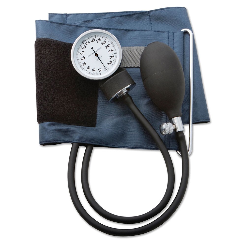 ADC Prosphyg 785 Manual Home Sphygmomanometer with Self-Adjusting Blood Pressure Cuff and Carrying Case, Large Adult, Navy