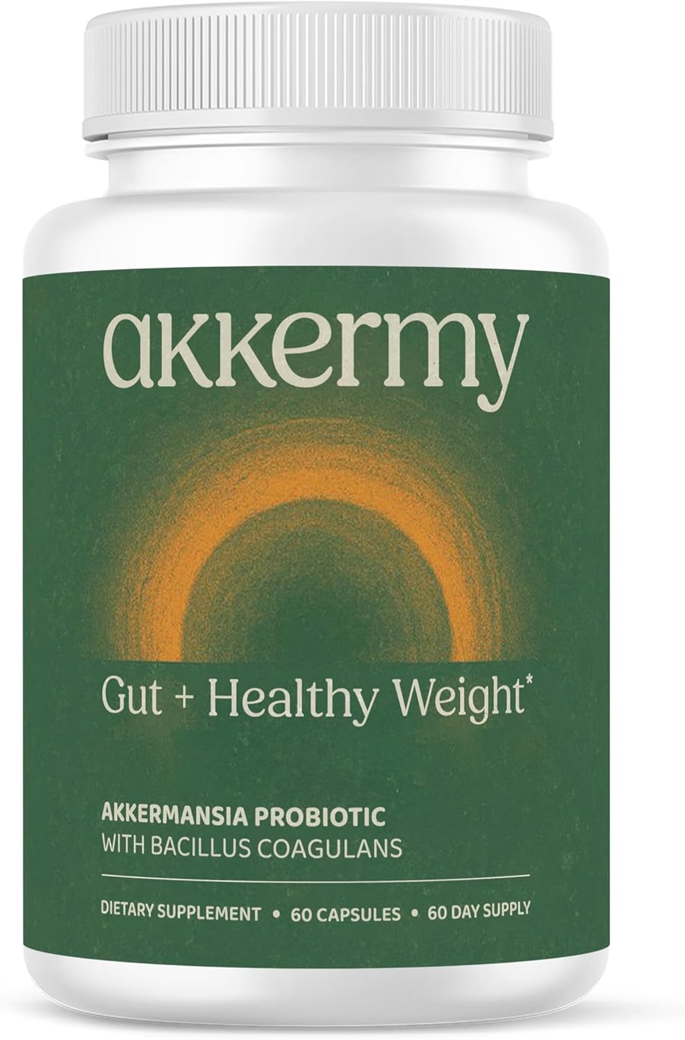 Akkermansia Probiotic for Healthy Weight | Naturally Increases GLP-1 | 60 Day Supply | Contains Bacillus Coagulans, Vitamins B2, D3  Chromium | SIBO Friendly, Vegan  Gluten Free