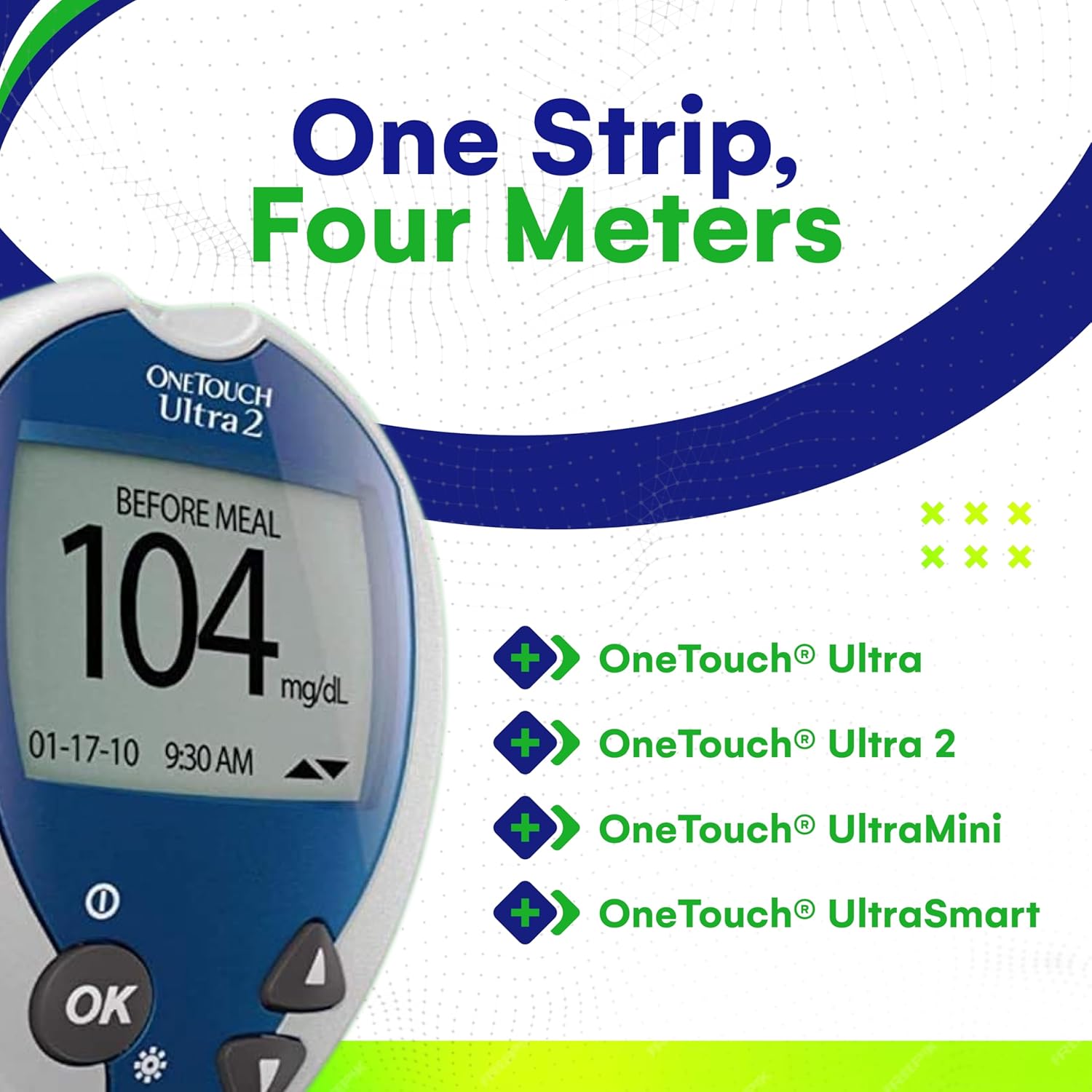 Blood Glucose Test Strips – 50 Count – Compatible with Ultra, Ultra2, UltraMini  UltraSmart Meters – Glucose Strips for Blood Testing for Home Use