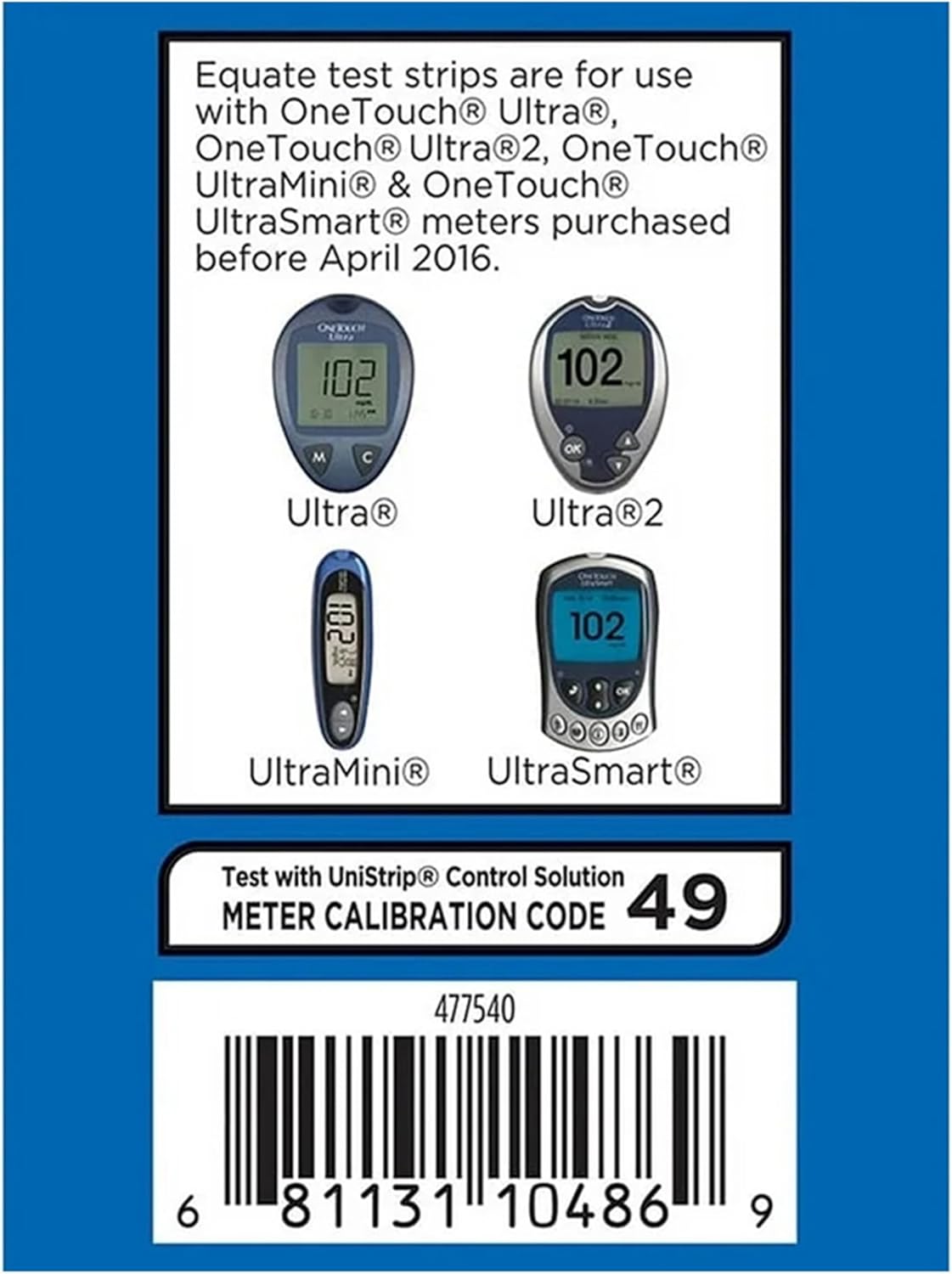 Blood Glucose Test Strips, 50 Count | Ideal for Glucose Monitor Kit, Diabetes Testing | Compatible with OneTouch Meters | Reliable Readings | Accurate  Easy to Use | High Accuracy Strips