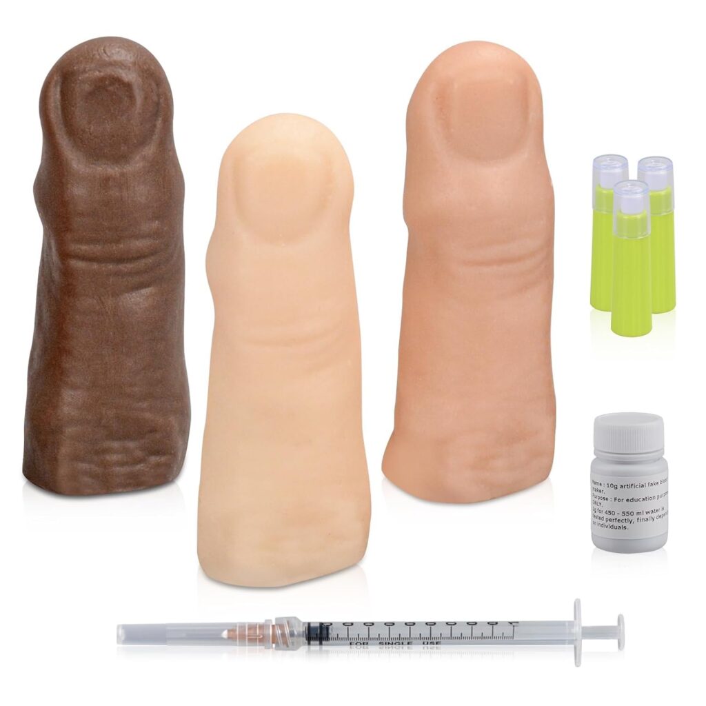 Blood Glucose Test Trainer, Simulated Finger Peripheral Blood Collection Practice