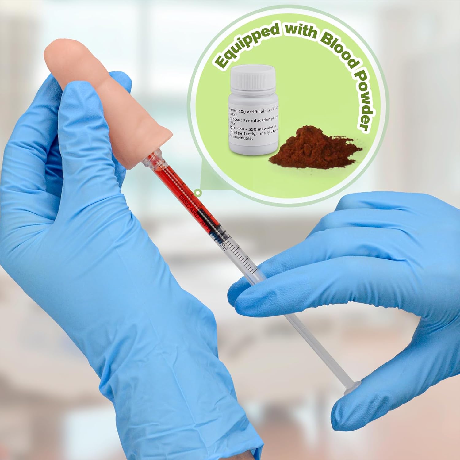 Blood Glucose Test Trainer, Simulated Finger Peripheral Blood Collection Practice