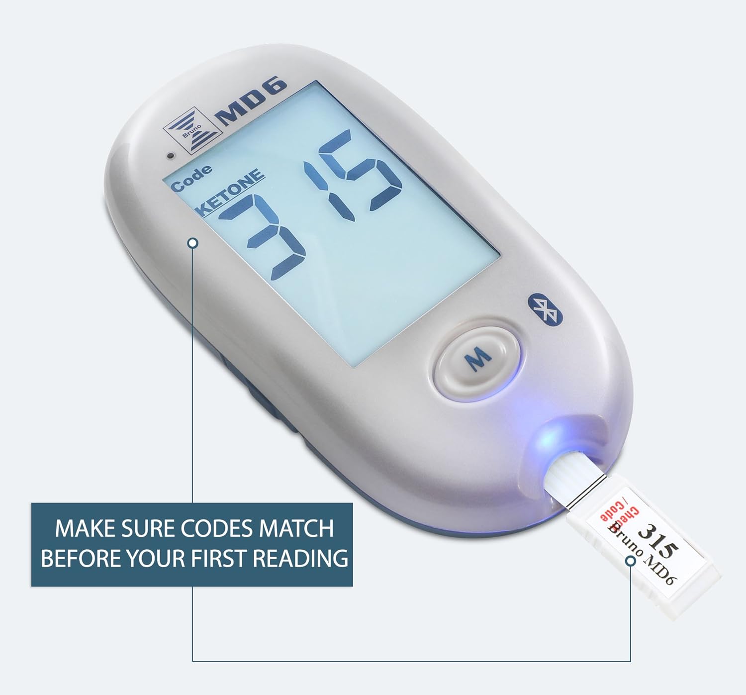 Blood Ketone  Glucose Monitoring System | Track Your Ketones  Ketogenic Diet Progress | Ketosis Test Kit with Lancing Device, 10 Keto Strips + 50 Lancets