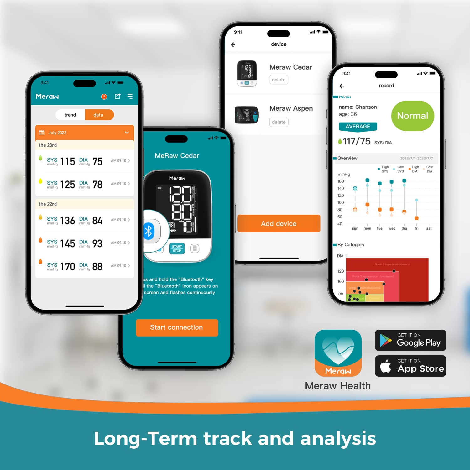 Blood Pressure Monitor Home Use, Blood Pressure Cuff Digital Arm, Blood Pressure Monitor Automatic Cuff 8.7-16.5 Bluetooth App Tracking Irregular Heartbeat Monitoring FSA/HSA Eligible White