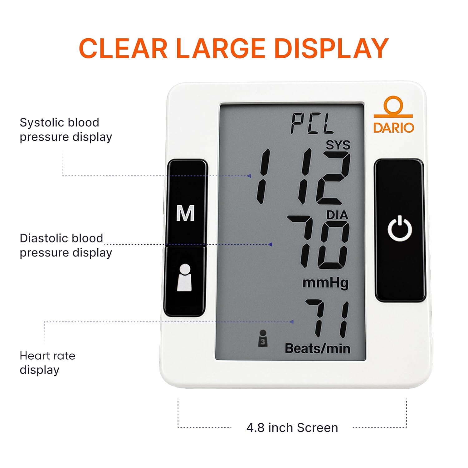 Dario Premium Blood Pressure Monitor for Home Use – Smart, Reliable  Easy to Use, Adjustable Arm Cuff (8.75–16.5), Bluetooth App  Carrying Case