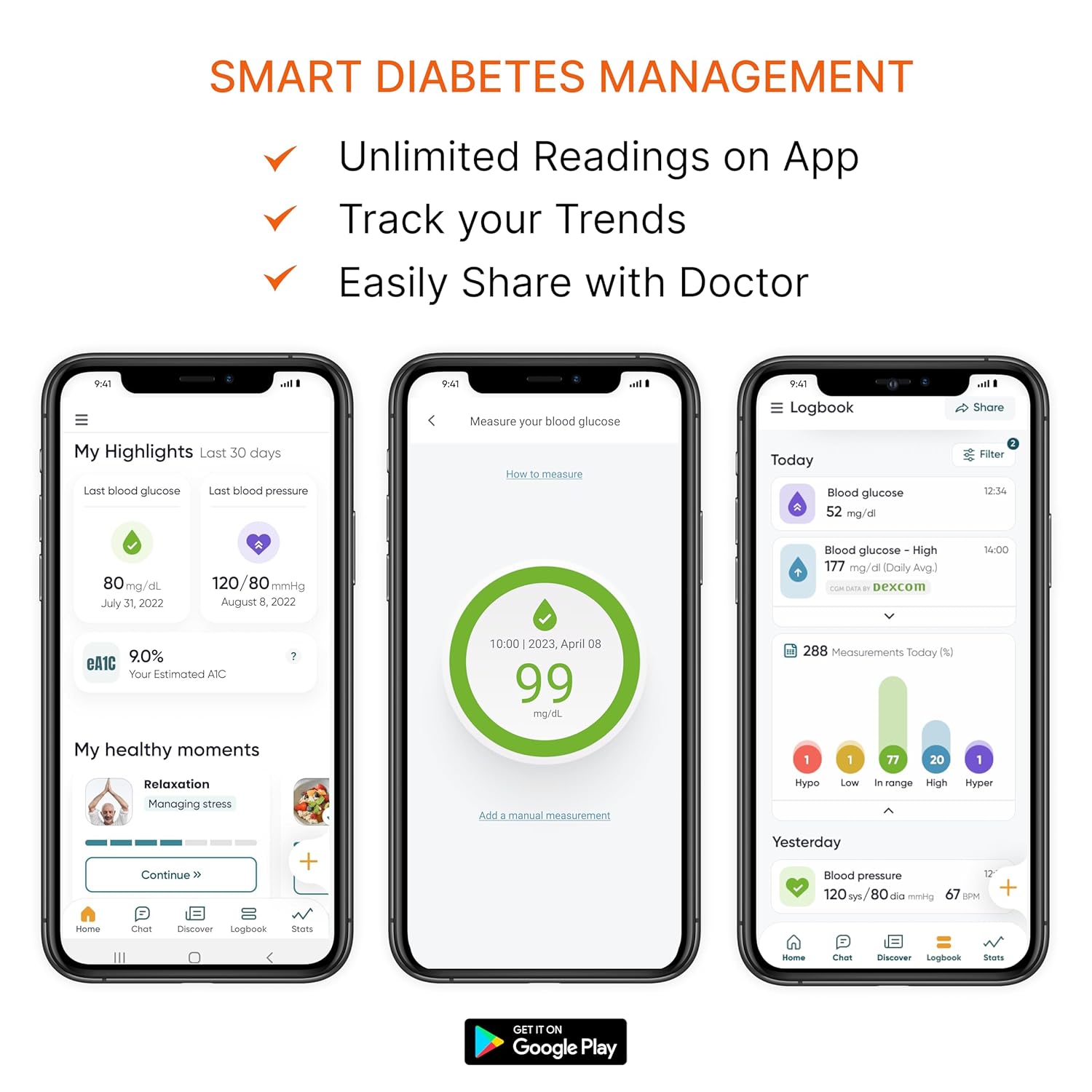 DARIO Smart Glucose Monitor Kit | Test Blood Sugar Levels  Manage Diabetes, Testing Kit Includes: Glucometer with 25 Strips, 10 Sterile lancets (Lightning - For iPhones Up To 14 Only)