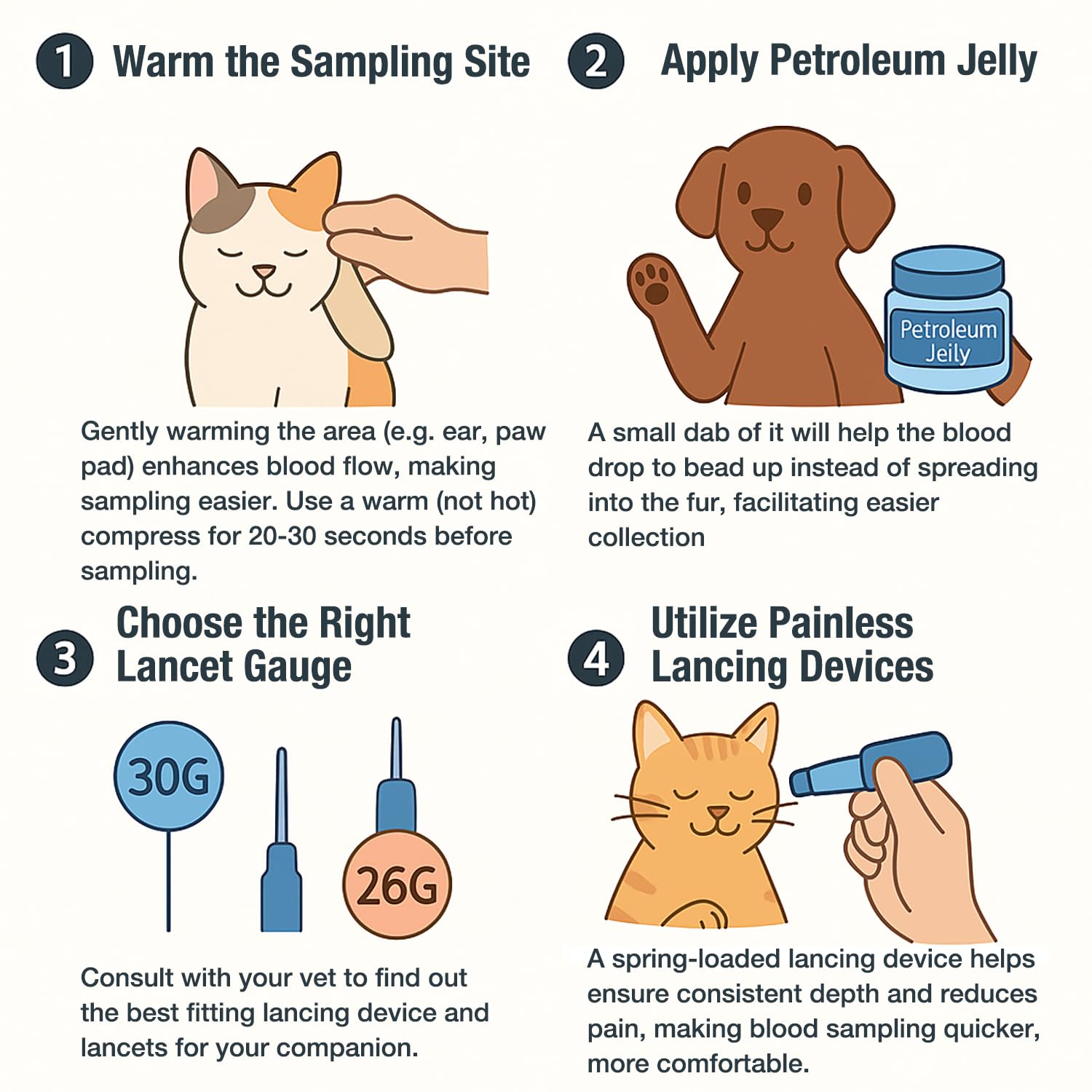 Dogs/Cats Diabetes Monitoring Starter KIT (Auto-Coding) - 1 Pet Blood Glucose Meter, 10 Test Strips, 1 Lancing Device, 10 Lancets, 1 Control Solution – Calibrated for Dogs and Cats