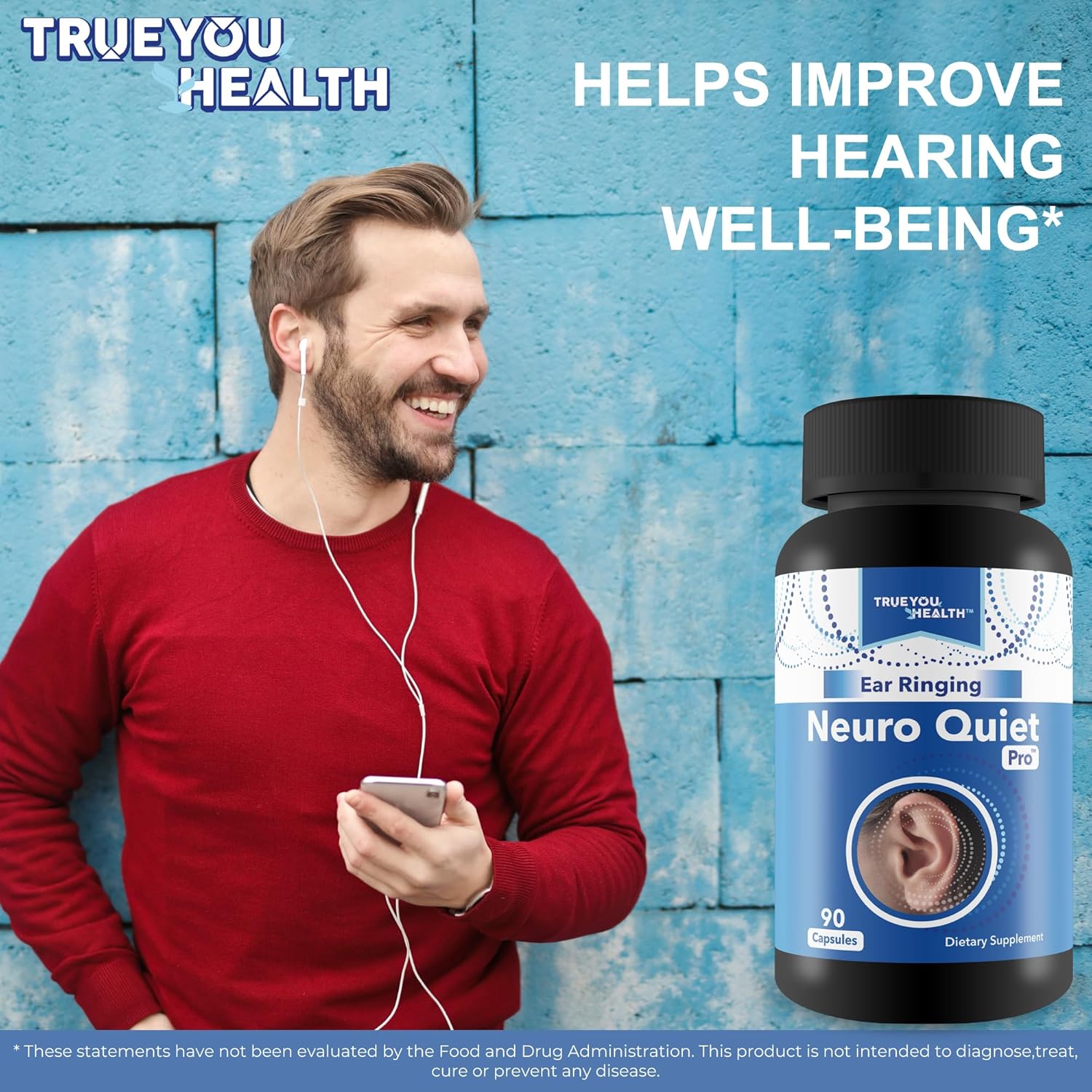Ear Ringing Neuro Quiet Pro - Improved Formula - Our Best Hearing Improvement Supplement - Tinnitus Relief for Ringing Ears - Stop Ear Ringing Remedy - Ear Health Supplements Clear Tinnitus Ear Pills