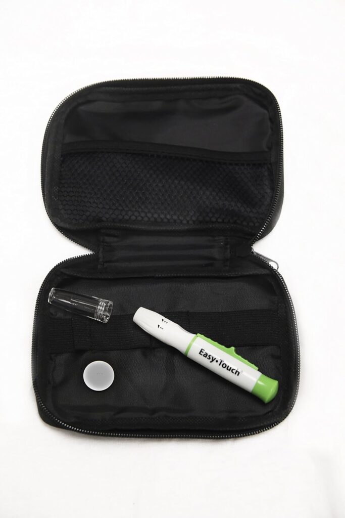 EasyTouch Diabetes Testing Kit - Blood Glucose Meter, 100 Test Strips, 100 Lancets, Lancing Device, Owners Manual, Logbook, and Carrying Case
