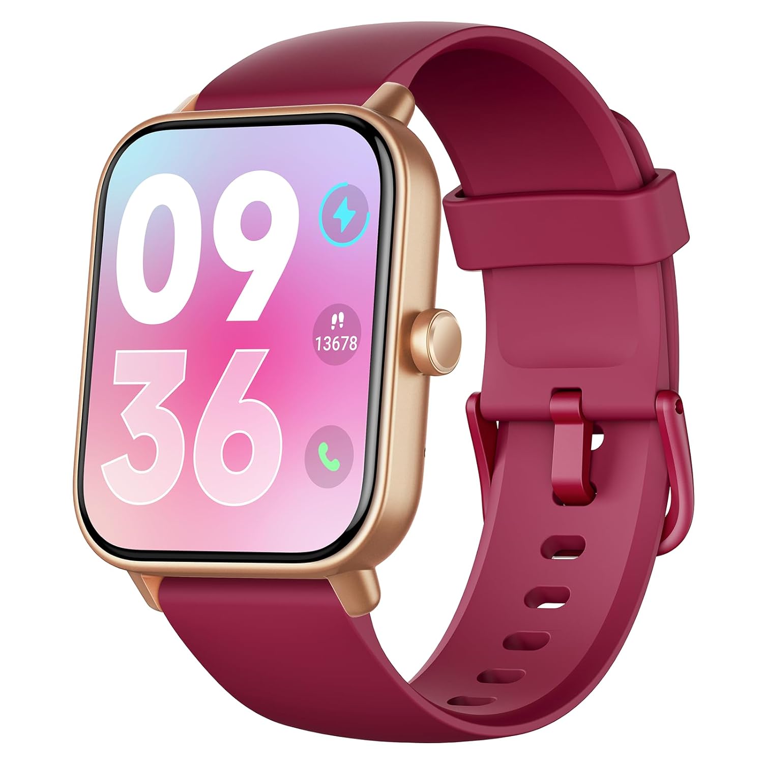 ENOMIR Smart Watch for Men Women, Alexa Built-in Fitness Tracker with Call Function1.8 HD Touchscreen, 5ATM Waterproof Heart Rate/Sleep/SpO2 Monitor, 100+ Sport Modes, iOS Android Compatible, Red