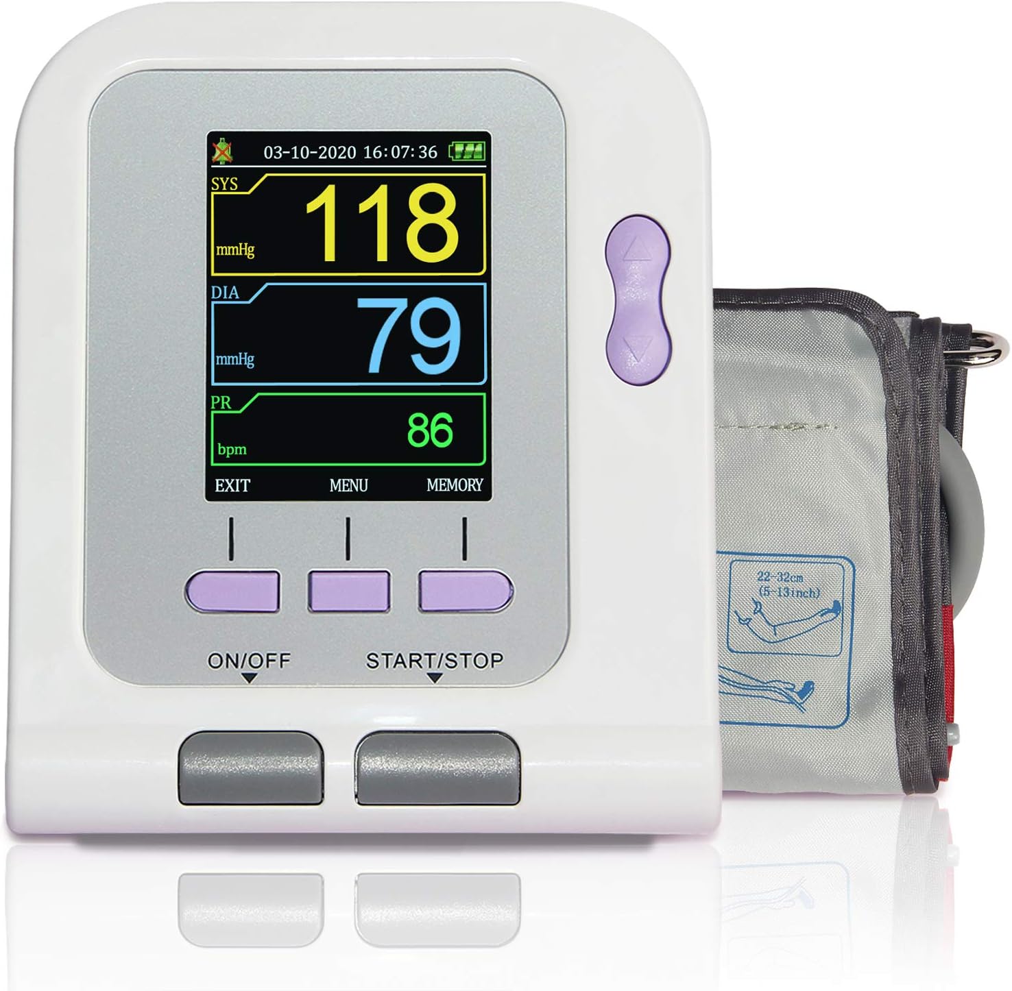 Fully Automatic CONTEC Blood Pressure Monitor Upper Arm Wrist Electronic Sphygmomanometer Adult Cuff