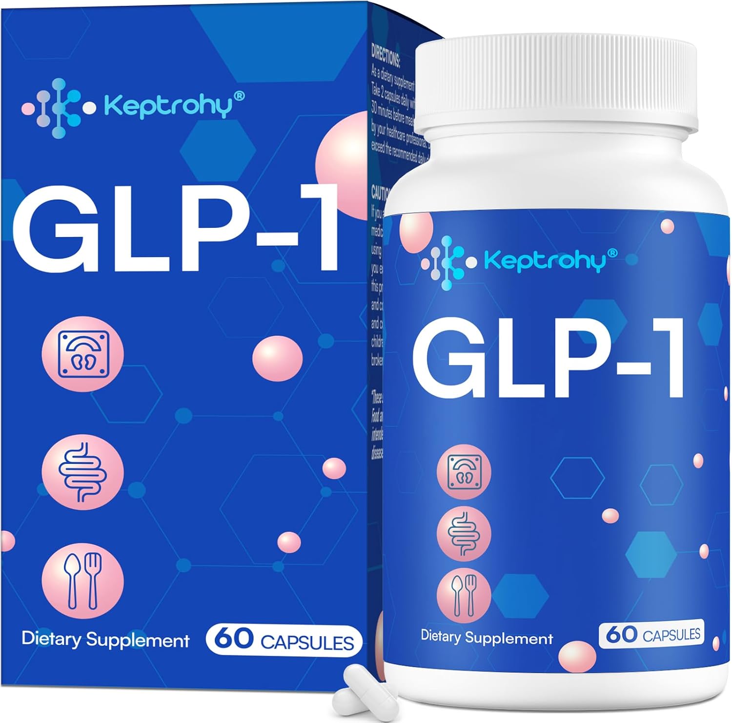 GLP-1 Supplement | GLP1 Support for Women  Men, Support GLP-1 Naturally, GLP 1 Supplement for Immune, Energy, Digestion, Gut  Overall Health | Daily Support GLP1 Levels - 60 Capsules