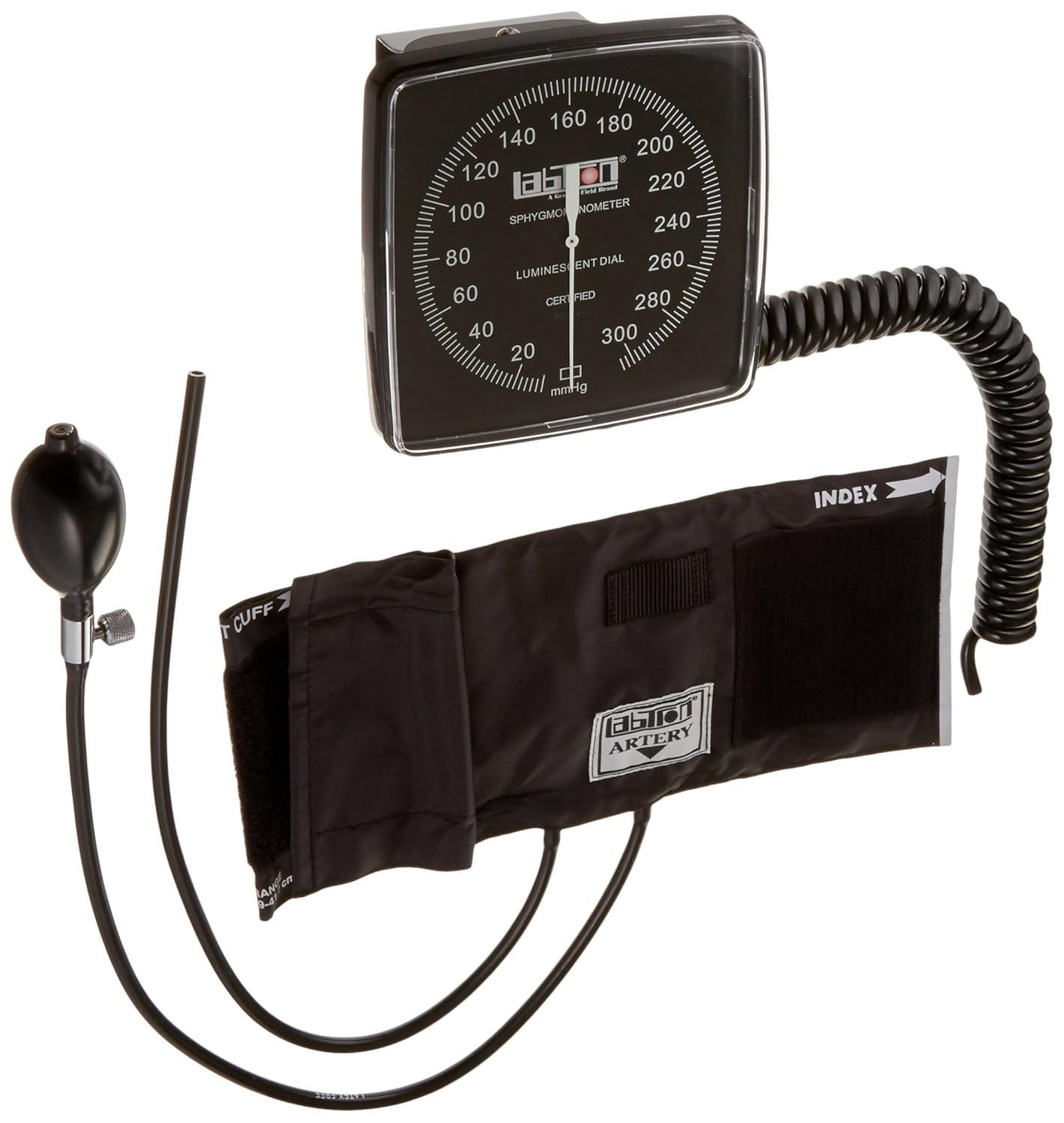 Graham-Field Wallmax Aneroid Sphygmomanometer – Wall-Mounted Manual Blood Pressure Monitor, Adult Cuff, Latex-Free, V222B