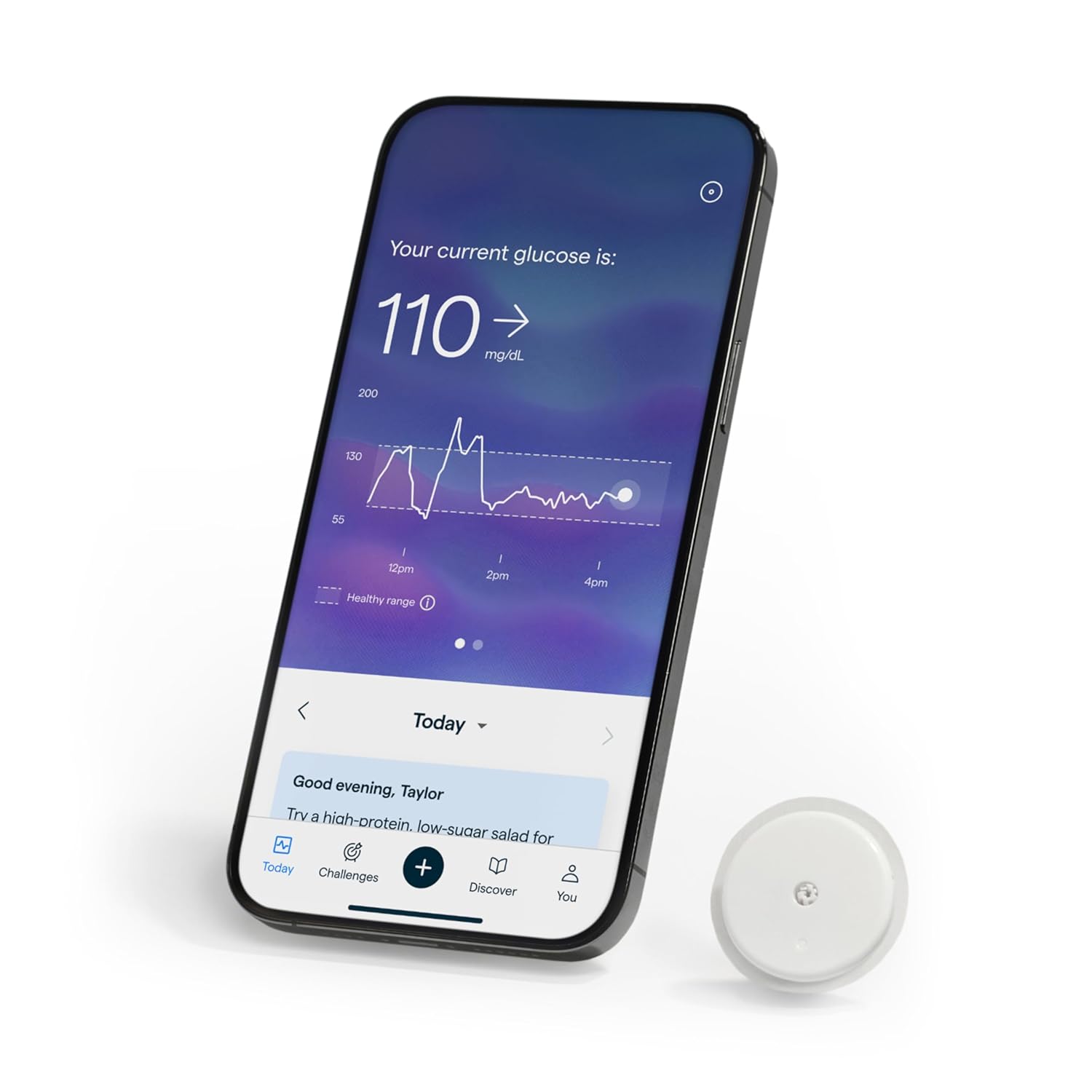 Lingo Continuous Glucose Monitor (CGM)  App. Made by Abbott. Know The Impact of What You eat. 1 Lingo biosensor Lasts up to 14 Days*. Designed for iPhone 11 Device or Later. US Only.