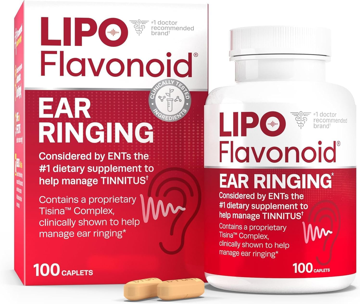 LIPO-FLAVONOID Plus Caplets 100 ea ( Pack of 4)