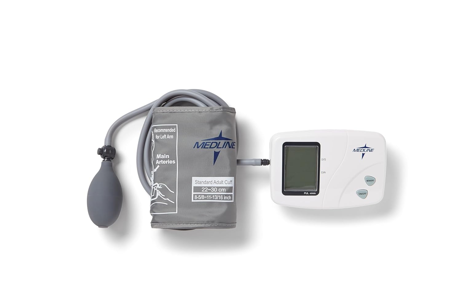 Medline Pro Semi-Automatic Adult Digital BP Monitor with Hypertension  Heartbeat Detection