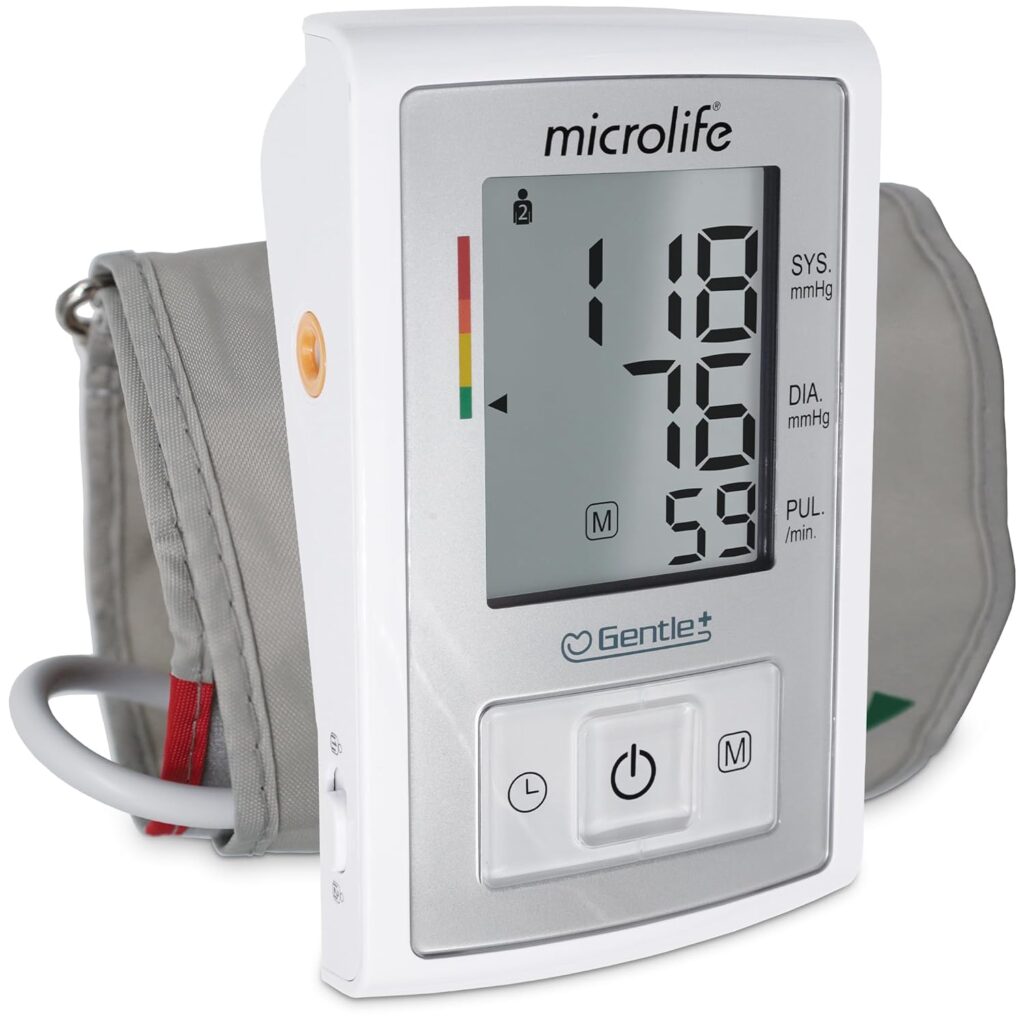 Microlife Series 500 Automatic Upper Arm Blood Pressure Monitor for 2 Users, Stores Up to 198 Results, Wide-Range Cuff Fits Adult Arms 16.5 in (Size M – L), Smart Tracking Software