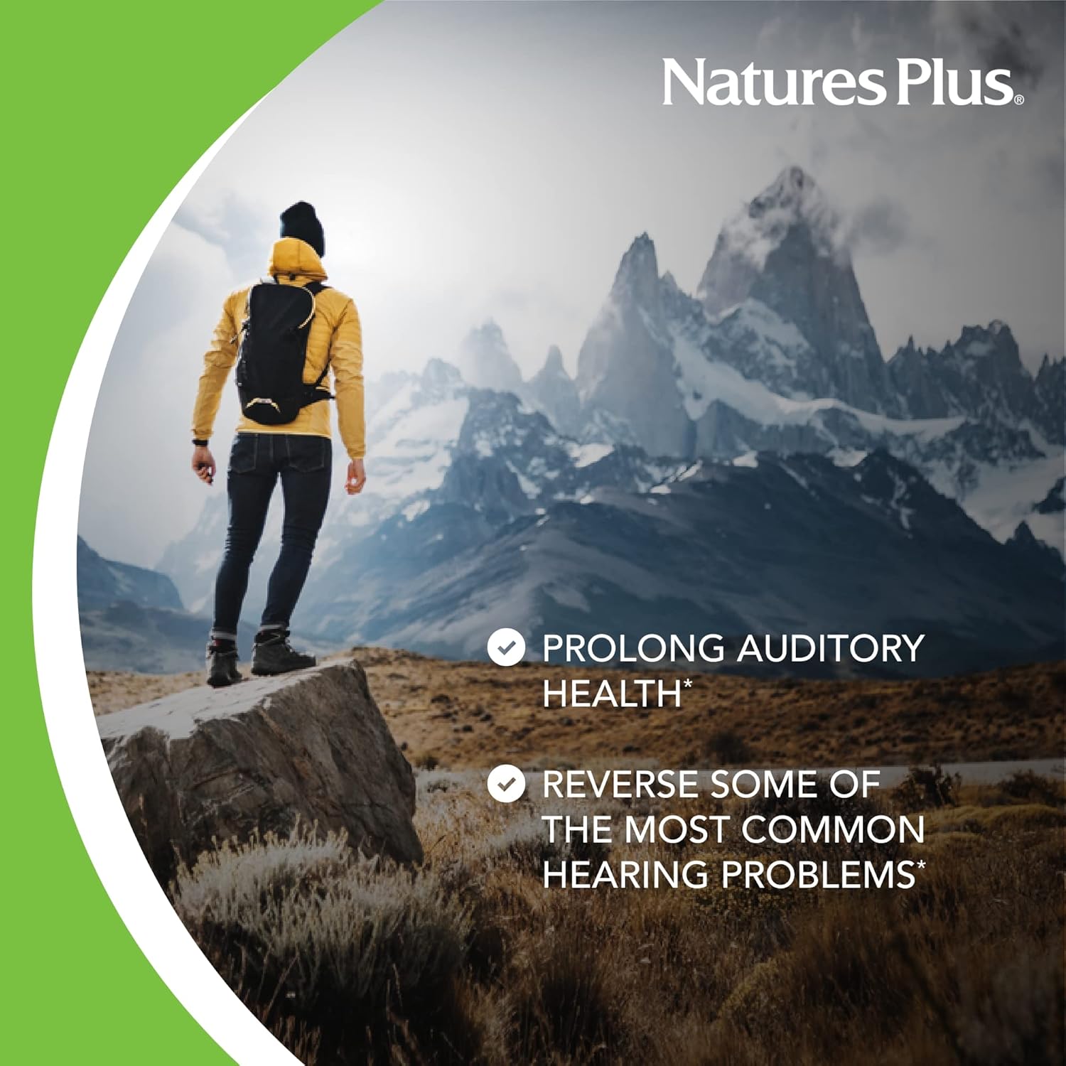 Natures Plus AgeLoss Hearing Support - 90 Capsules - Vegetarian, Gluten Free - 30 Servings