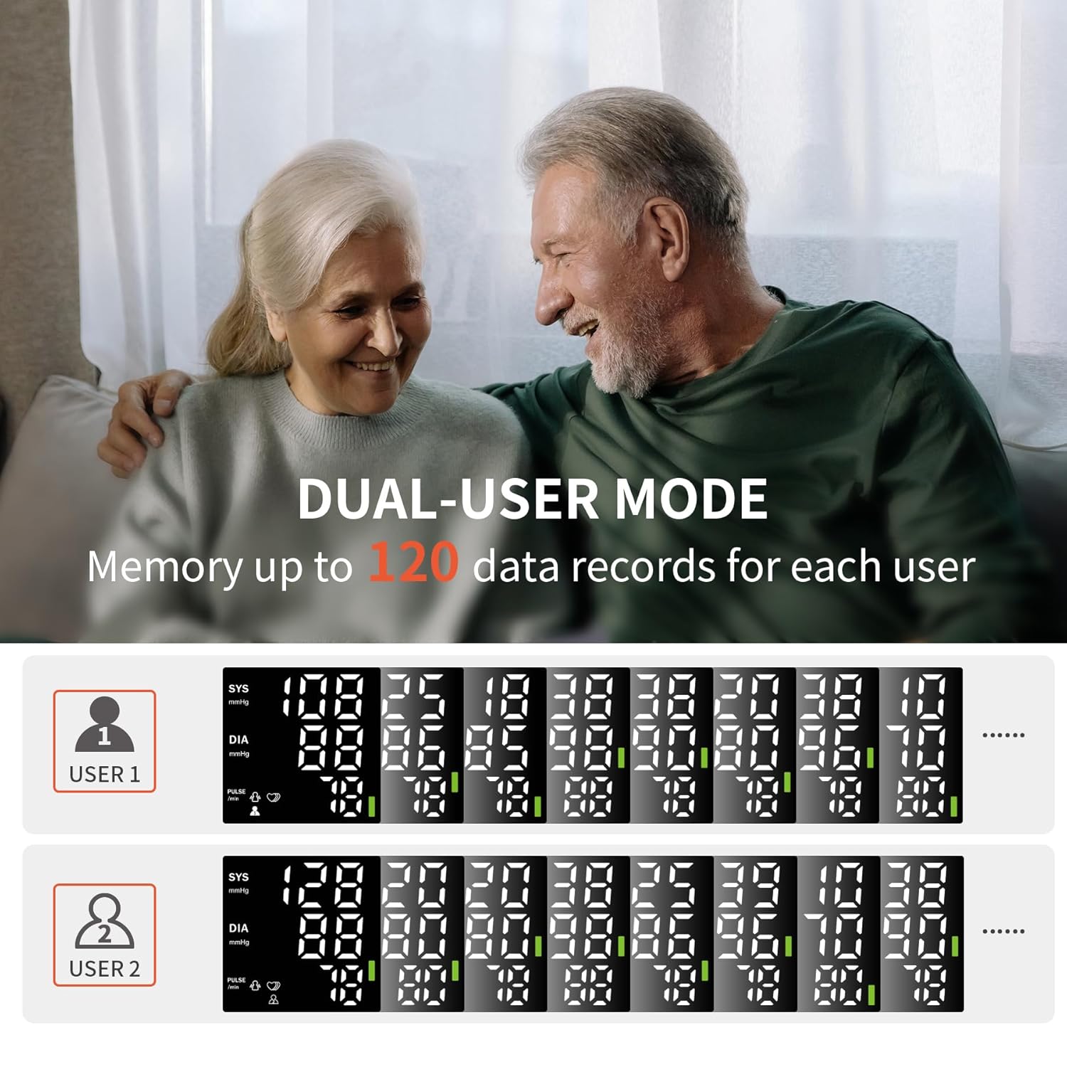 Oklar Blood Pressure Monitor Wrist Automatic Digital Blood Pressure Machine LED Large Screen Display for Home Use 2 Users Mode with Portable Storage Bag Black