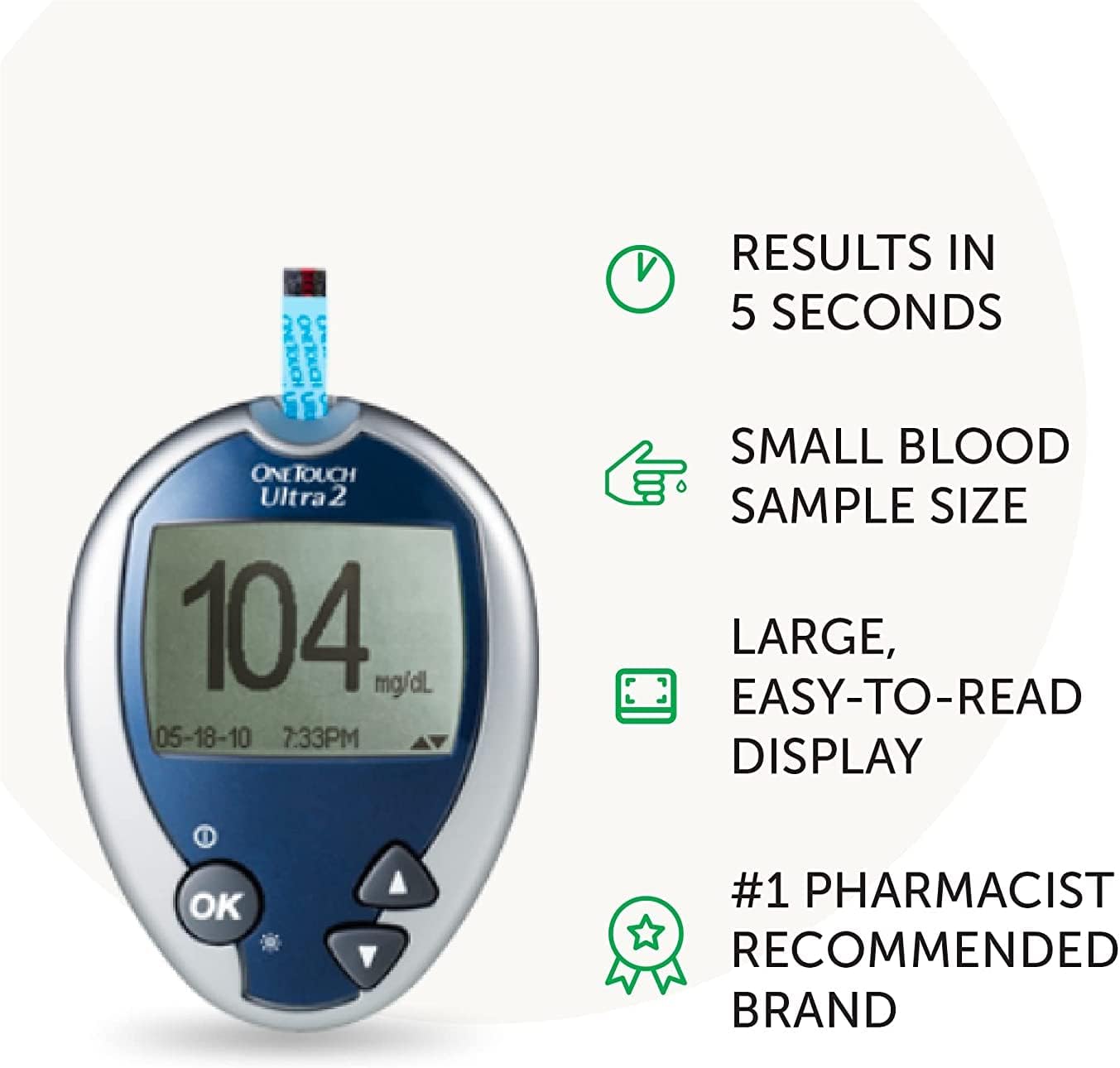 ONE Touch Ultra 2 Blood Monitoring System - Complete Kit (Strips and Supplies Are Not Included)