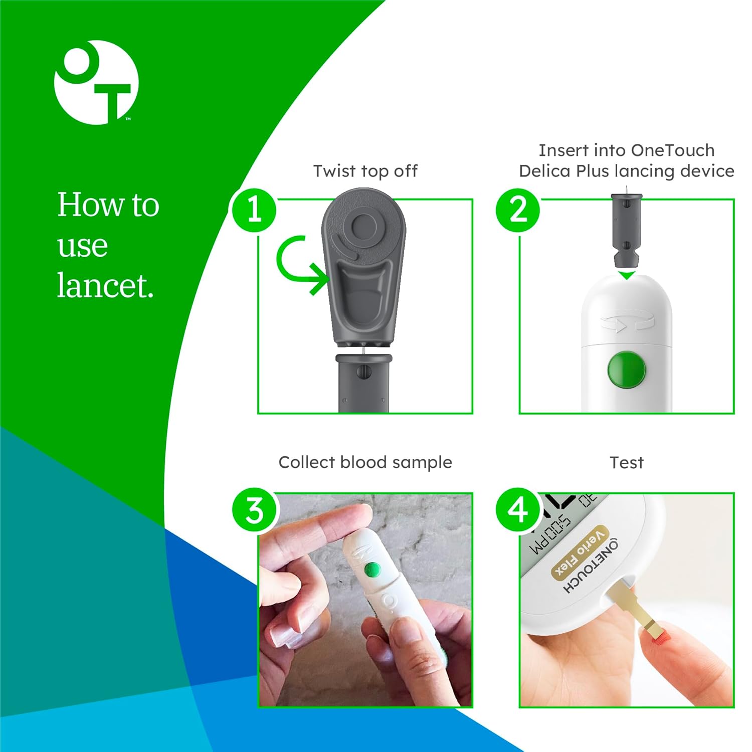 OneTouch Delica Plus Lancets  OneTouch Verio Test Strips Bundle - Fine 30-Gauge - for Diabetes Testing - Diabetic Supplies for Blood Sugar Monitor - Includes 60 Test Strips  60 Lancets