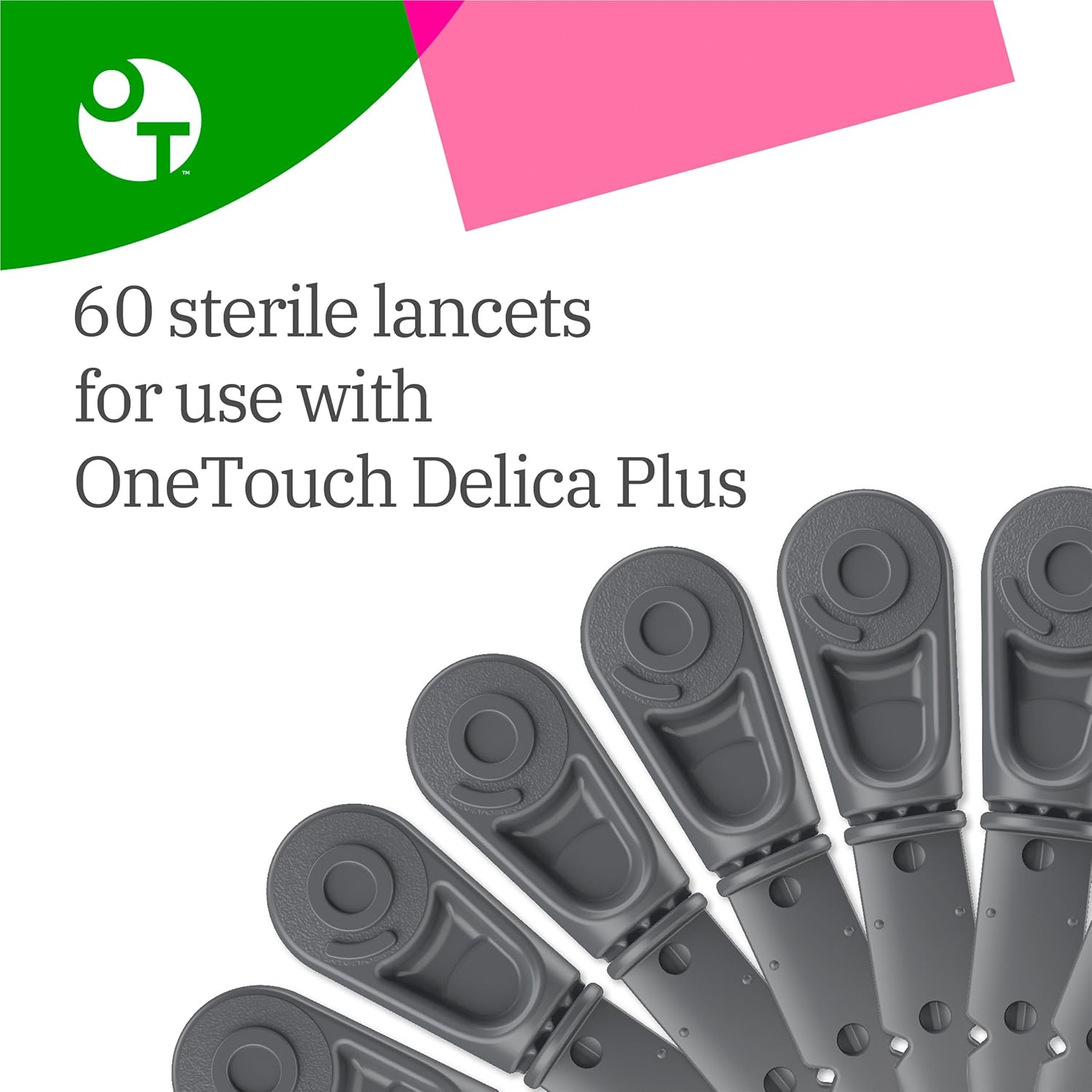 OneTouch Delica Plus Lancets  OneTouch Verio Test Strips Bundle - Fine 30-Gauge - for Diabetes Testing - Diabetic Supplies for Blood Sugar Monitor - Includes 60 Test Strips  60 Lancets