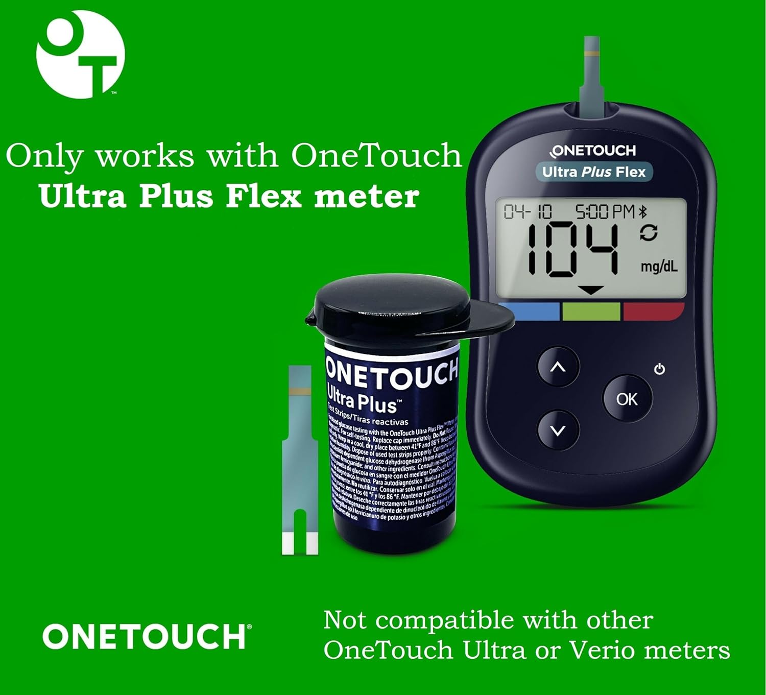 OneTouch Ultra Plus Diabetic Test Strips - 90 ct (Only Works with OneTouch Ultra Plus Flex Blood Sugar Meter)
