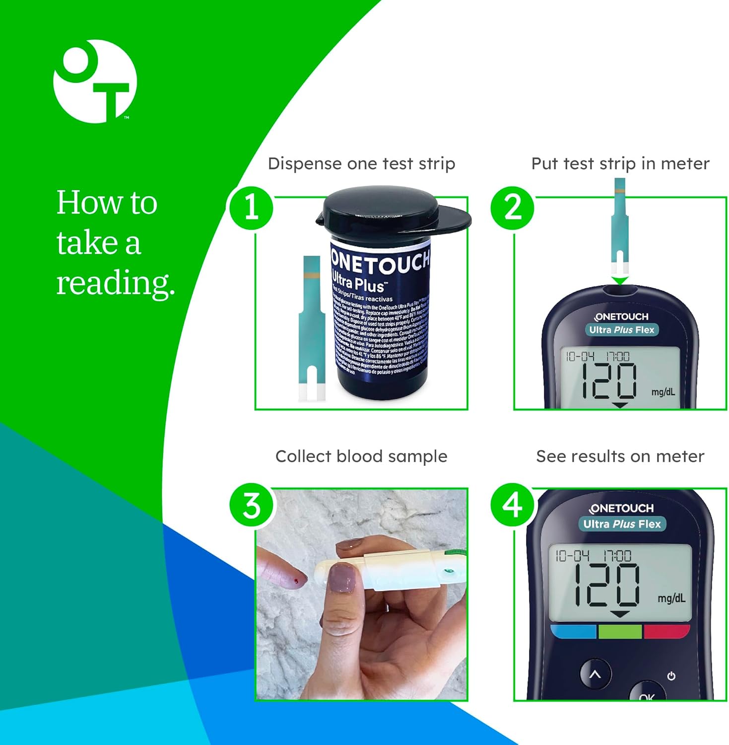 OneTouch Ultra Plus Flex Value Diabetes Testing Kit | Blood Sugar Test Kit Includes 1 Blood Glucose Meter, 1 Lancing Device, 30 Lancets, 30 Diabetic Test Strips,  Carrying Case