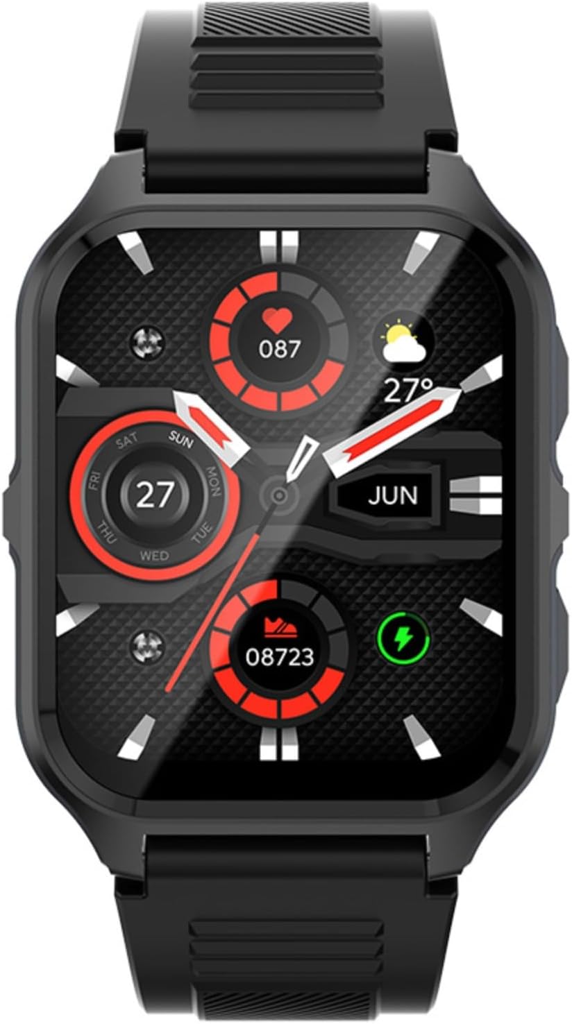 P73 Waterproof Sports Smartwatch: 3-in-1 Heart Rate Monitor, Step Tracker  Blood Pressure Monitor with Instant Info Push Notifications (Pink)