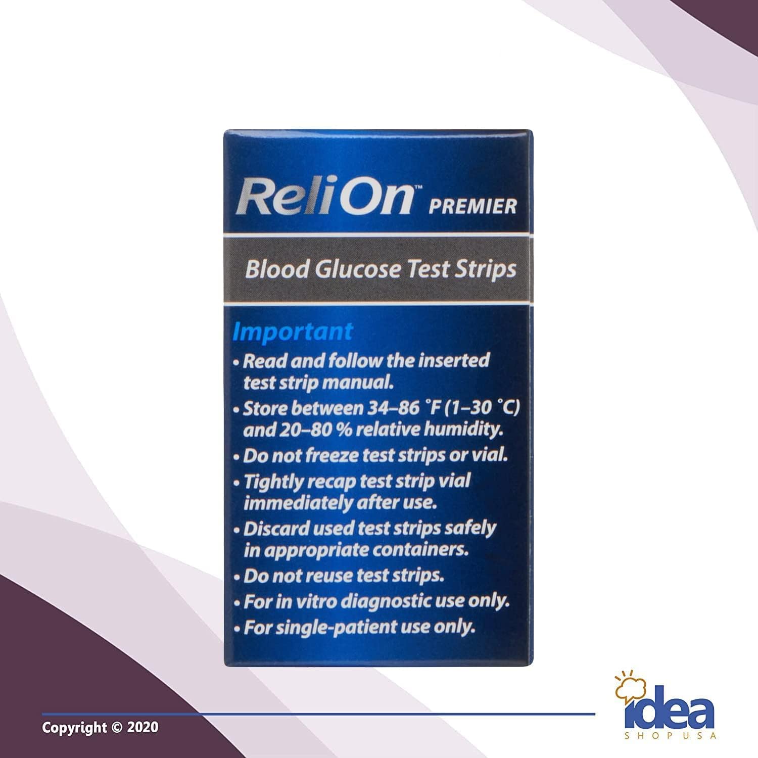 Premier Blood Glucose Testing Strips 100ct (1 Pack) No Coding Required, Premier Meters, Diabetic Test Strips for Accurate Blood Sugar Monitoring Bonus Diabetes Guide