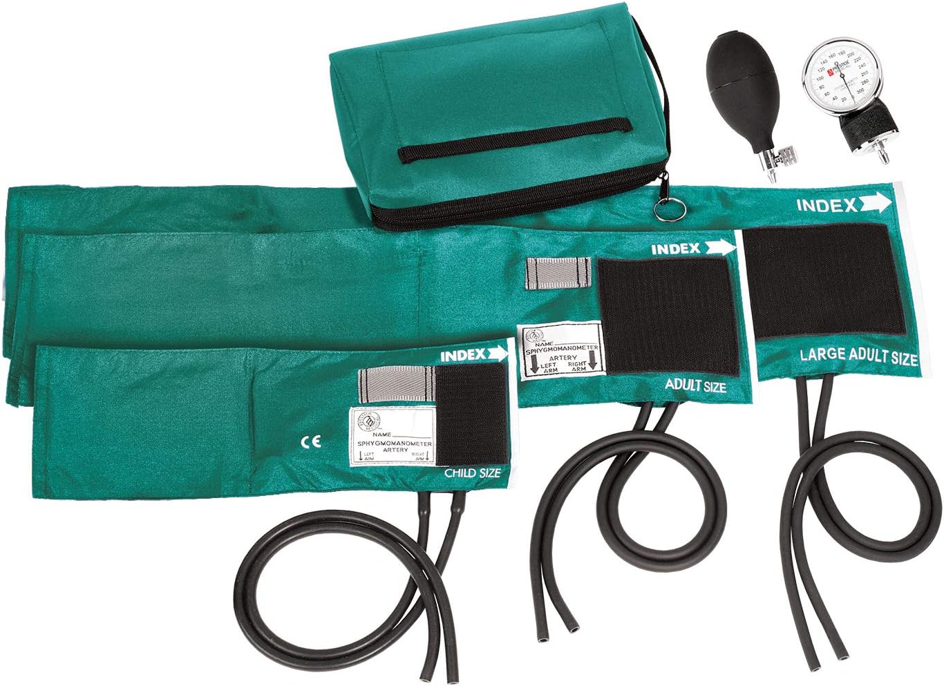Prestige Medical 882-COM-BLK 3-in-1 Aneroid Sphygmomanometer Set With Carry Case, Black