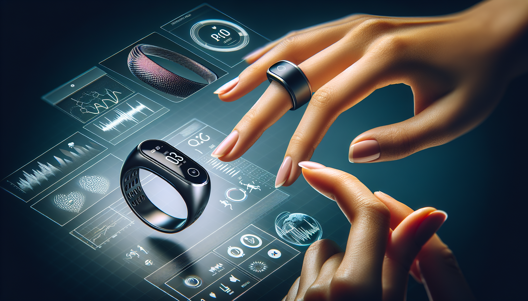 Smart Ring Fitness Tracker for Men - Health Heart Rate Ring with Sleep Monitor and Blood Oxygen Tracking, No Subscription Fee, Family Care, Remote Photography,IP68 Waterproof