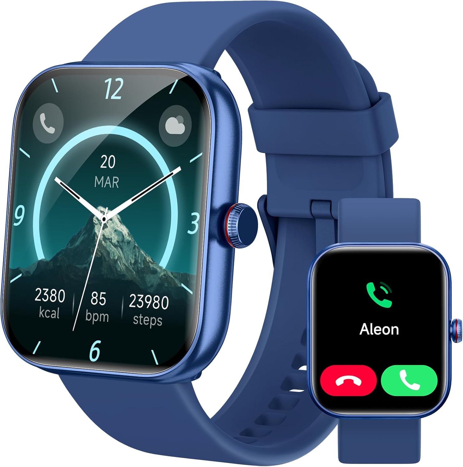 Smart Watch for Women Men, Smartwatch for iPhone  Android Bluetooth (Answer/Call) Built-in Alexa, 1.91 HD Fitness Tracker with 105+ Sport Modes, IP68 Waterproof, Sleep/Heart Rate/SpO2/Stress Monitor
