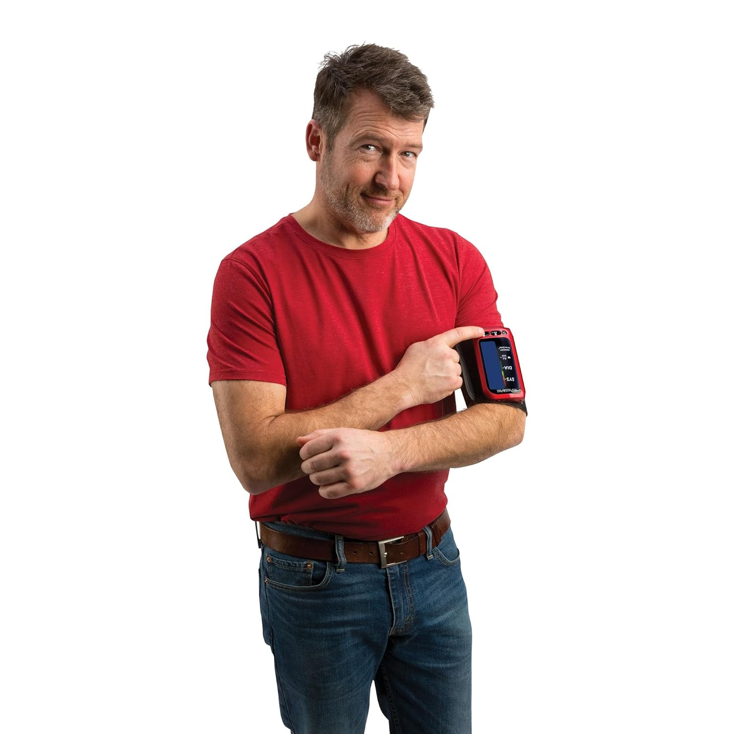 SmartHeart Blood Pressure Monitor | Attached Upper Arm Cuff | Advanced Inflation Technology | 500-Reading Memory