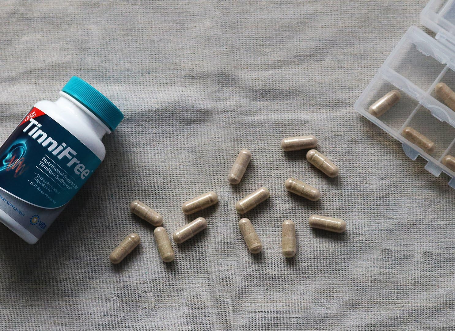 Tinnitus Relief Formula - Tinnifree with Clinically Studied Ingredients. Powerful Effective Formula to Improve Inner Ear Circulation  Help Stop Ringing in the Ears , ENT Recommended. 60 ct.