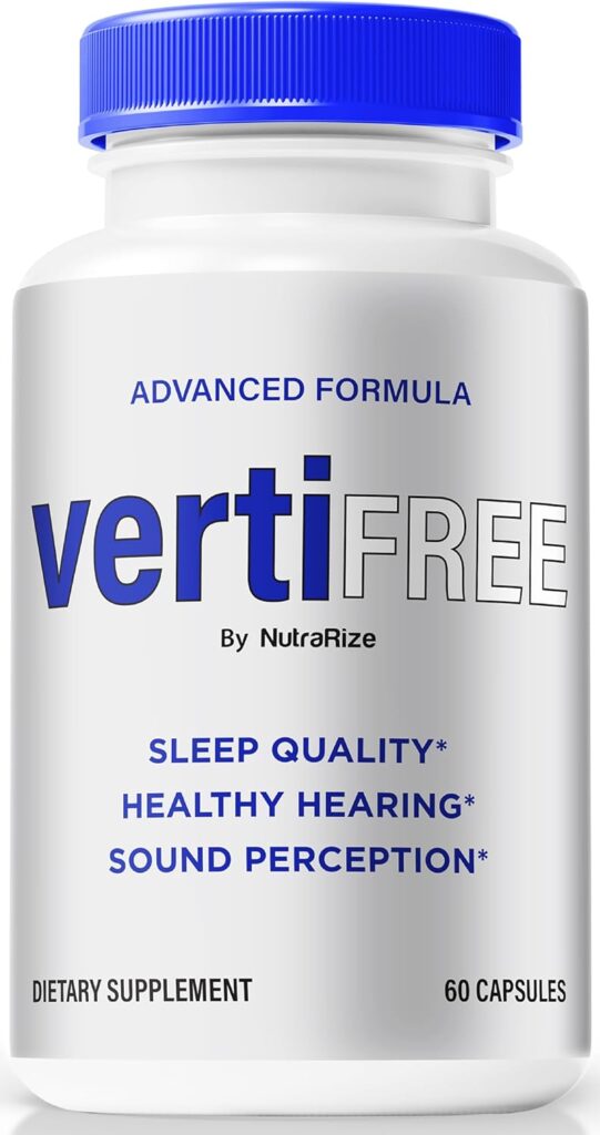 VertiFree Capsules, Original VertiFree for Ear Health, Premium Pills to Maintain Healthy Hearing, Advanced Hearing Support Formula, Official Verti Free Review (60 Capsules)