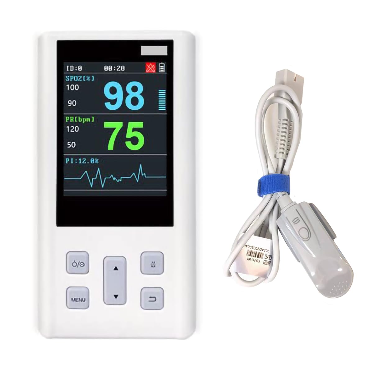 Veterinary Blood Pressure Monitor SPO2 Handheld Pulse Rate Monitor with Large Probe for Adults